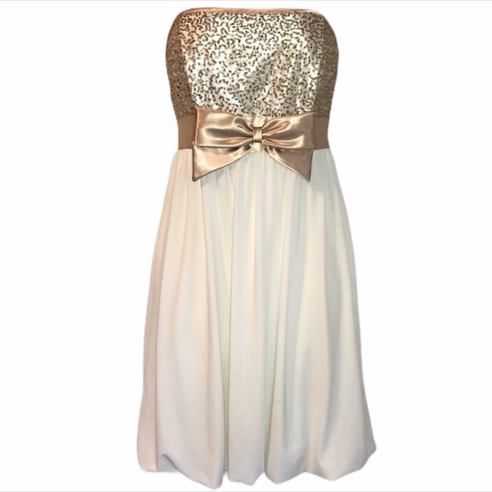 Jessica McClintock For Gunne Sax Strapless Sequin Dress